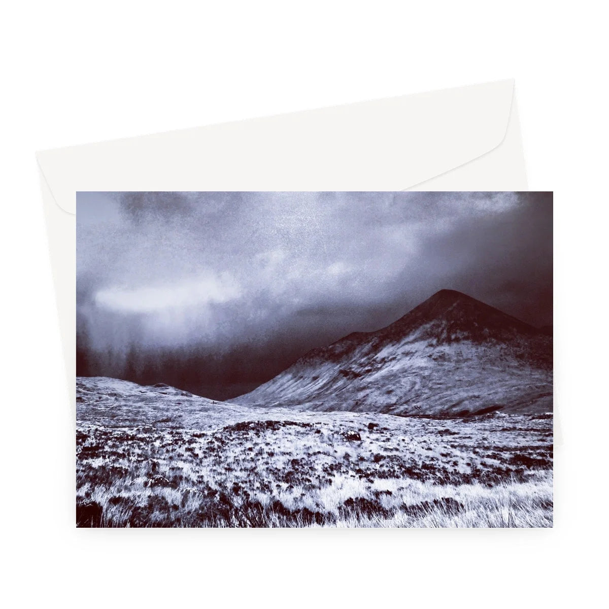 A Brooding Glen Varagil Greeting Card - Skye Art Gallery Scotland Worldwide Shipping Paintings | Prints | Gifts