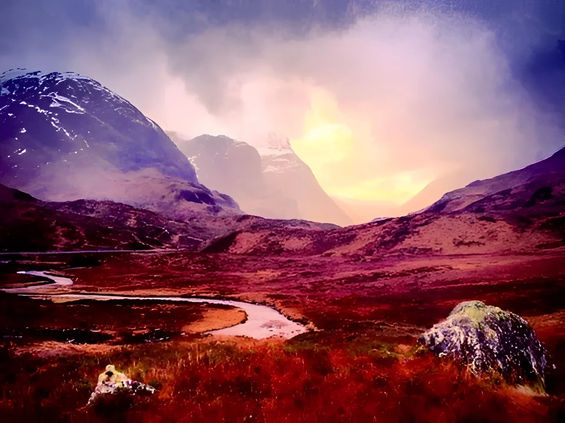 A Brooding Glencoe - Art Gallery Scotland Worldwide Shipping Dramatic Mountain Landscape Kevin Hunter Portfolio Giclee Prints