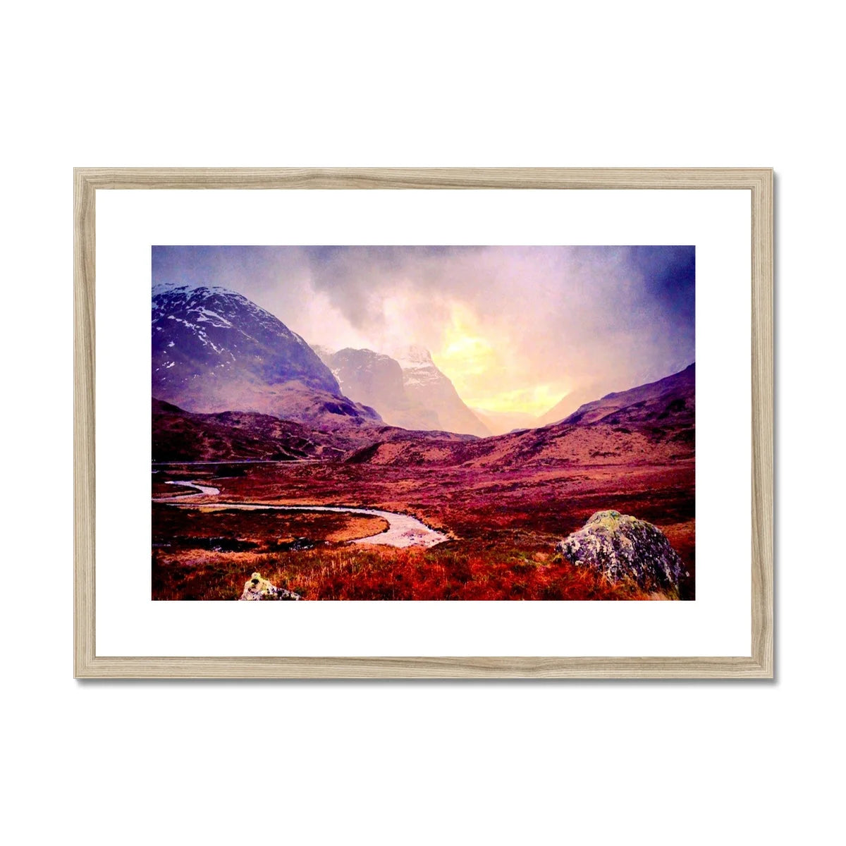 A Brooding Glencoe Framed & Mounted Print - Art Gallery Scotland Worldwide Shipping Paintings | Prints | Gifts from by Scottish Artist