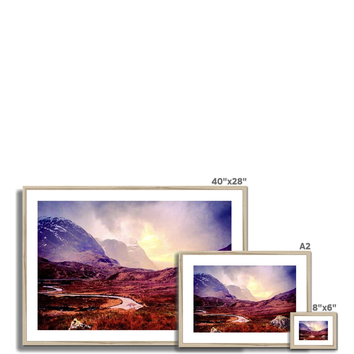 A Brooding Glencoe Framed & Mounted Print - Art Gallery Scotland Worldwide Shipping Paintings | Prints | Gifts from by Scottish Artist