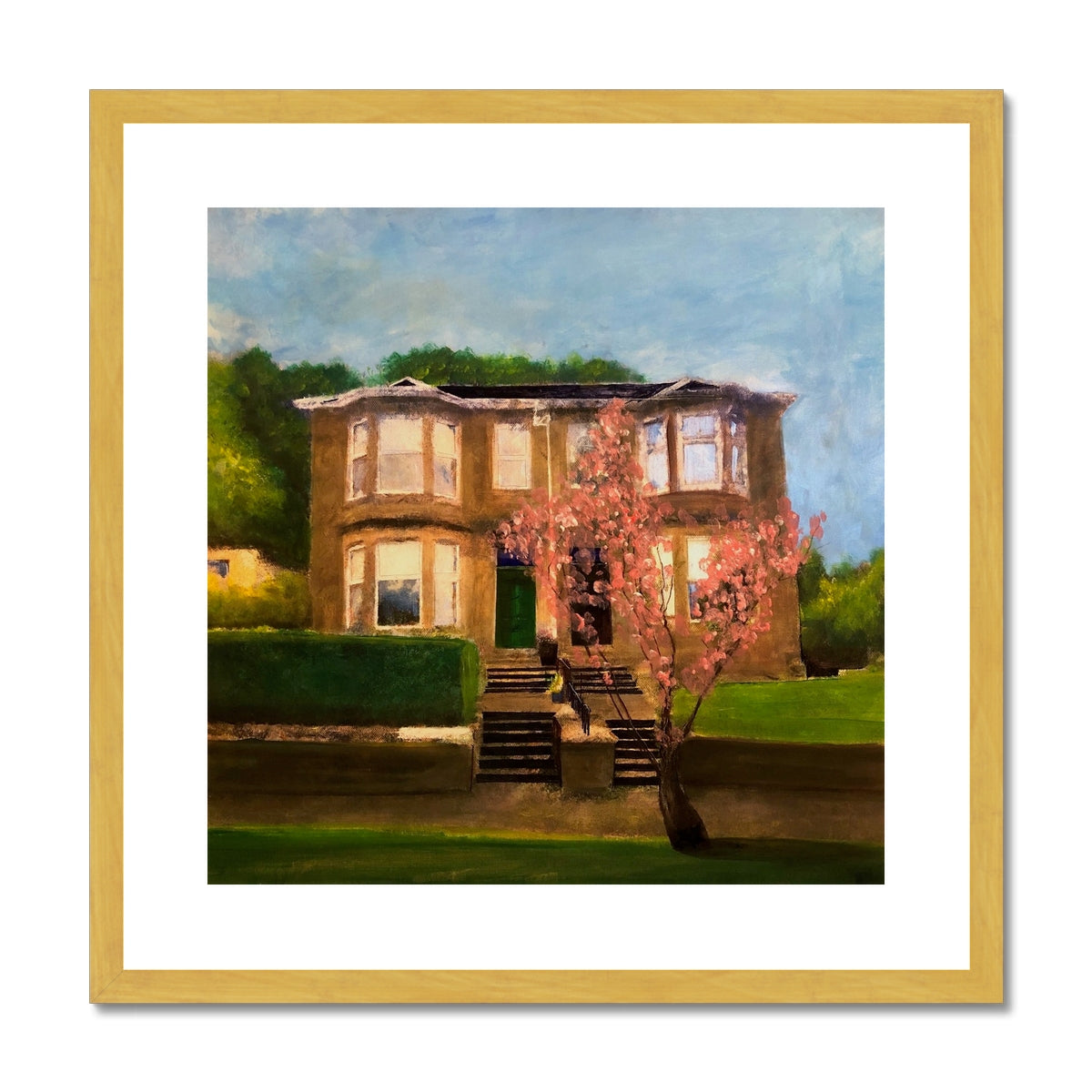 Broomberry Drive Painting | Antique Framed & Mounted Prints From Scotland