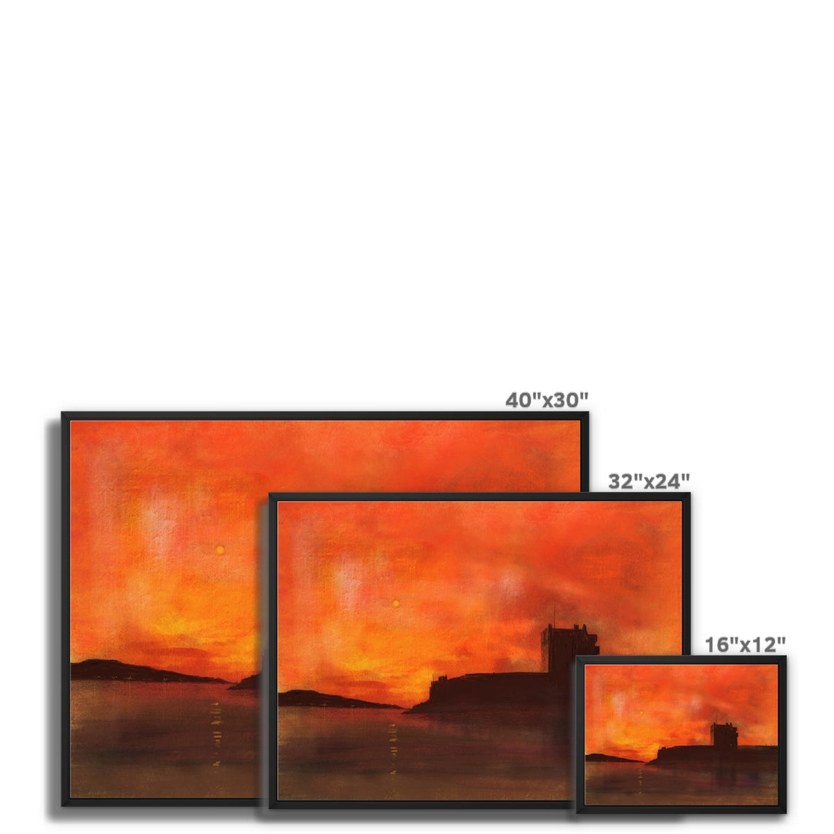 Broughty Castle Sunset Painting | Framed Canvas From Scotland