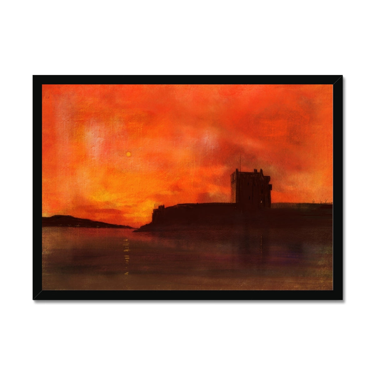 Broughty Castle Sunset Painting | Framed Prints From Scotland