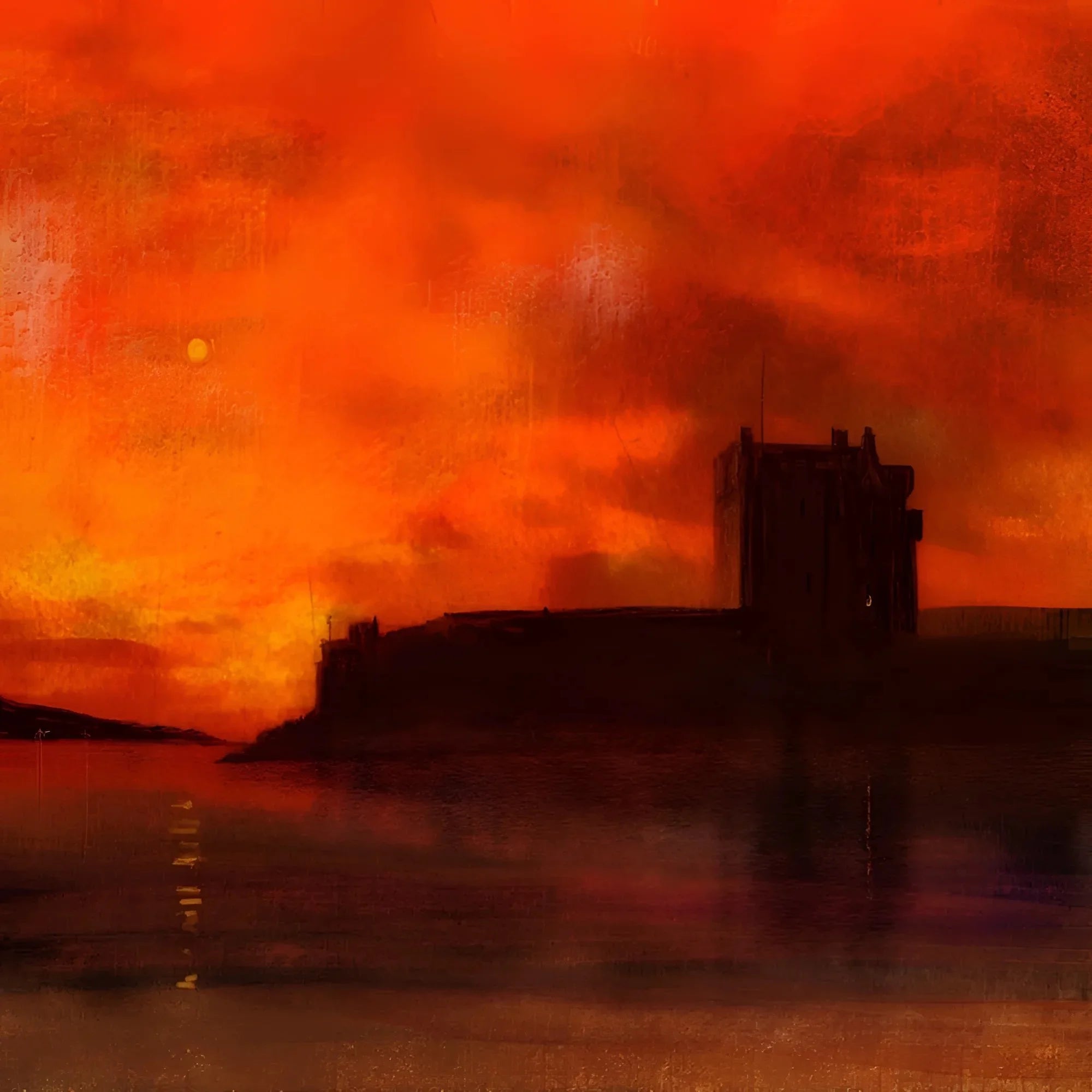 Broughty Castle Sunset | Scotland in your Pocket - Historic & Iconic Art Gallery Worldwide Shipping Silhouette Castle Fortified Scottish