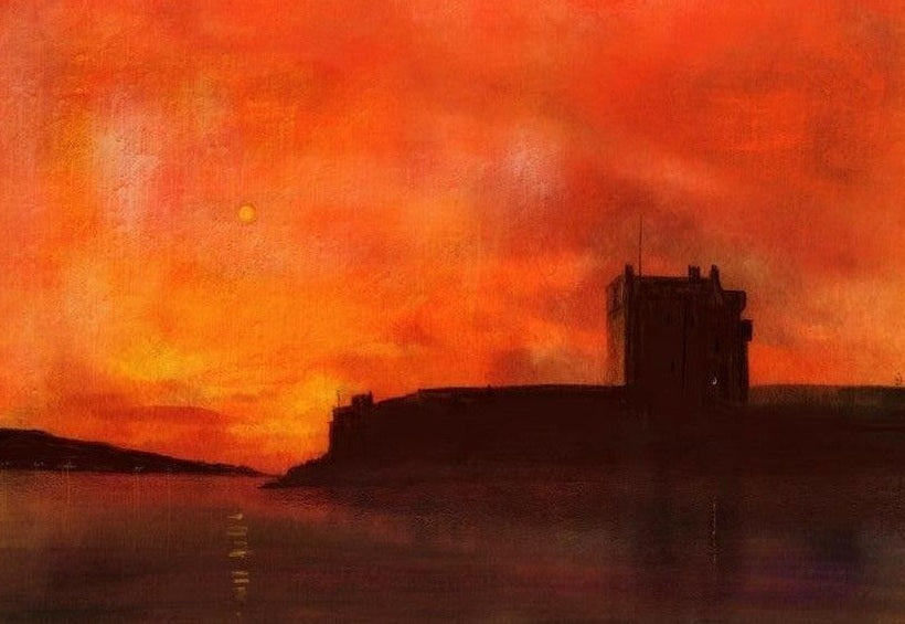 Broughty Castle Sunset Scottish Landscape Painting