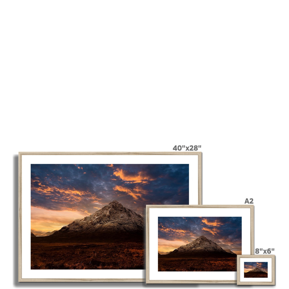 Buachaille Etive Mor Dusk Glencoe Scottish Landscape Photography | Framed &amp; Mounted Prints From Scotland