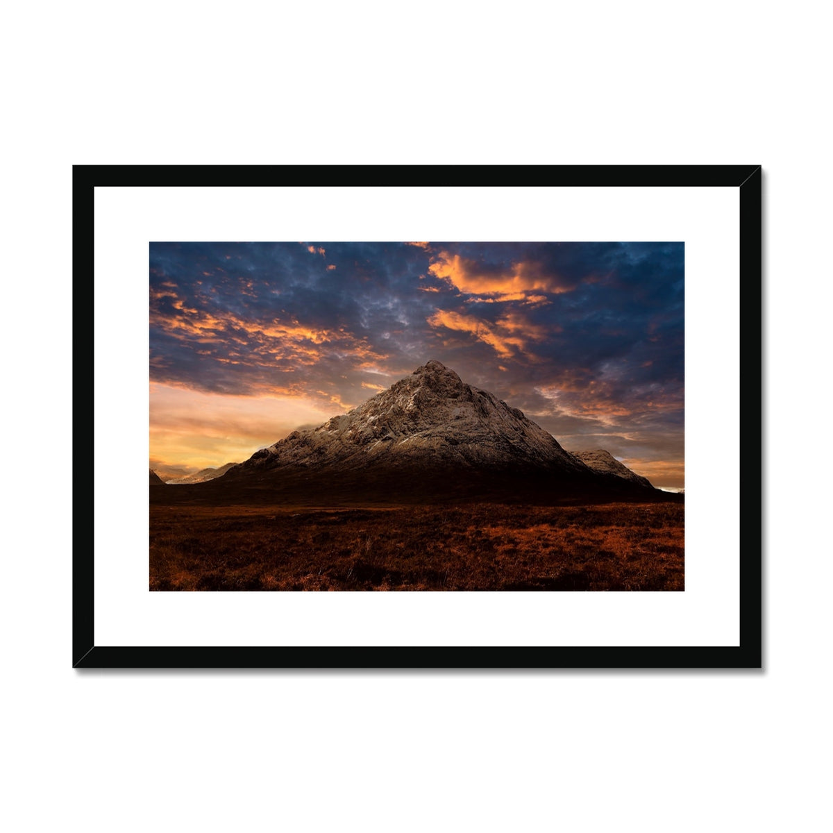 Buachaille Etive Mor Dusk Glencoe Scottish Landscape Photography | Framed &amp; Mounted Prints From Scotland