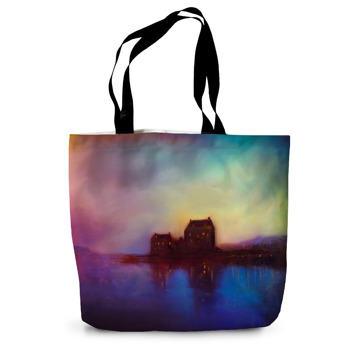 Eilean Donan Castle Sunset Canvas Tote Bag | Scottish Art Gifts