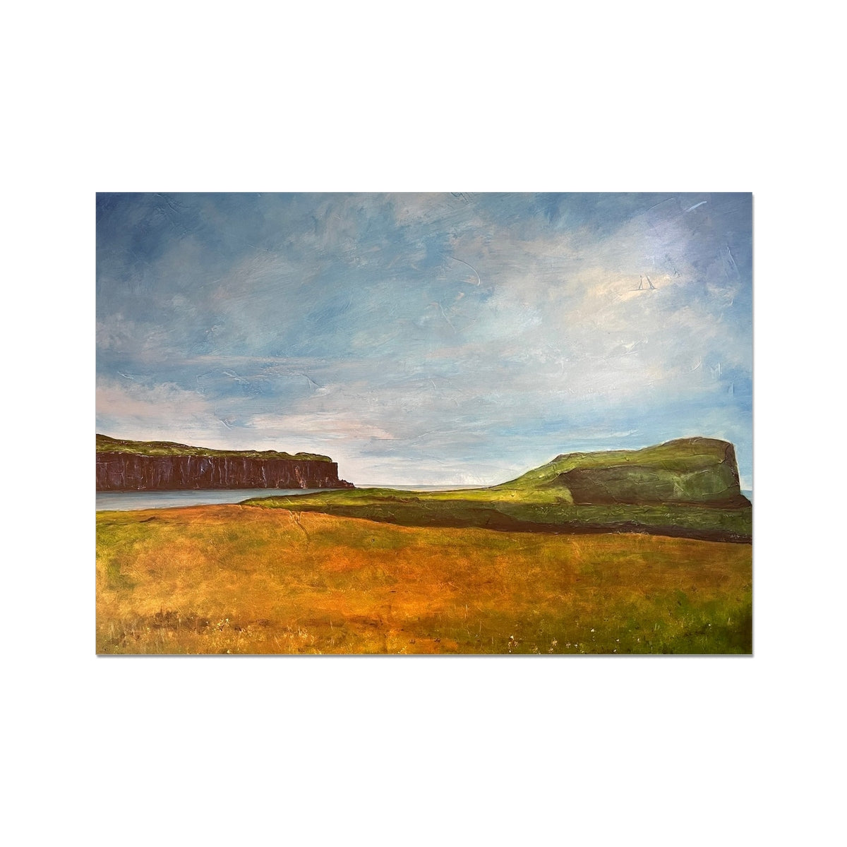 Approaching Oronsay Skye Painting | Fine Art Prints From Scotland-Unframed Prints-Skye Art Gallery-A2 Landscape-Paintings, Prints, Homeware, Art Gifts From Scotland By Scottish Artist Kevin Hunter