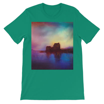 Eilean Donan Castle Sunset Unisex Short Sleeve T-Shirt | Scottish Art Gifts