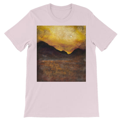 Glencoe Moonlight Unisex Short Sleeve T-Shirt | Scottish Art Gifts
