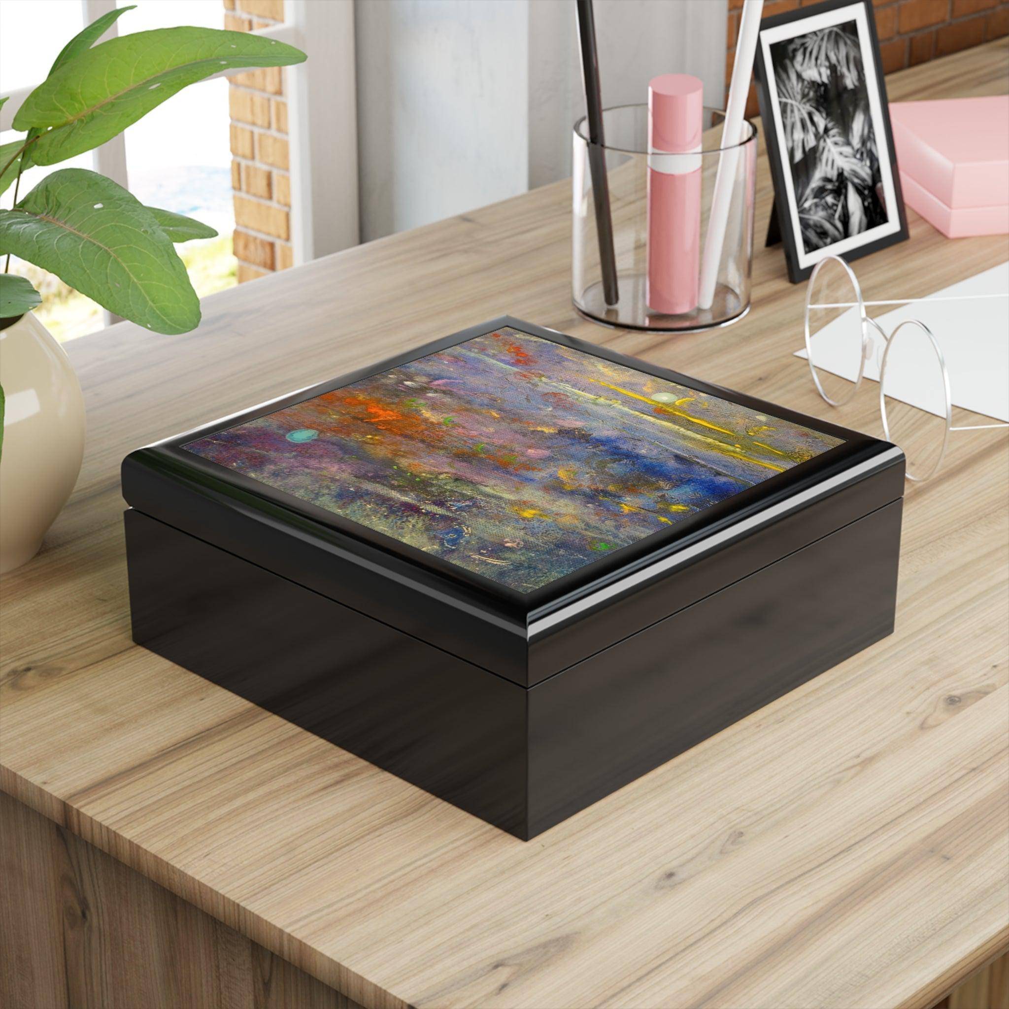 Cairngorms Waterfall Abstract | Art Jewelry Box | Scotland