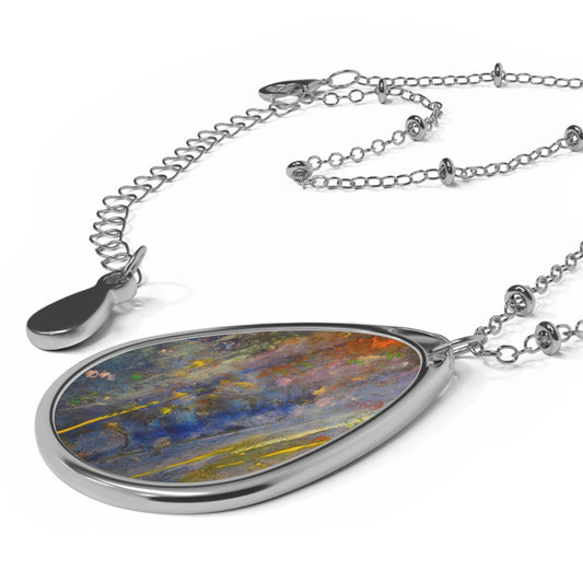 Cairngorms Waterfall Abstract Art Necklace | Scottish Art Gifts