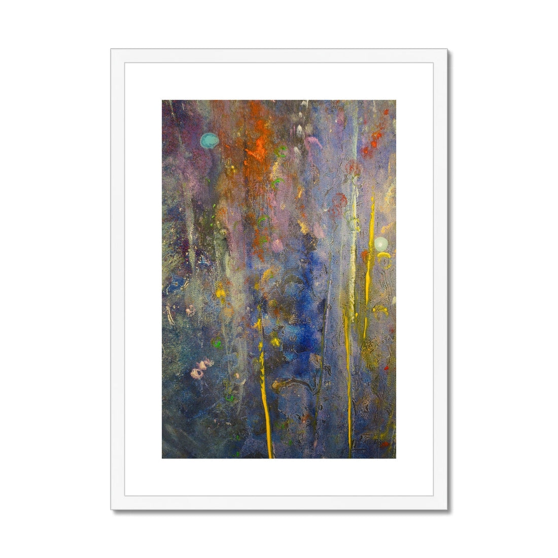 Cairngorms Waterfall Abstract Painting | Framed &amp; Mounted Prints From Scotland