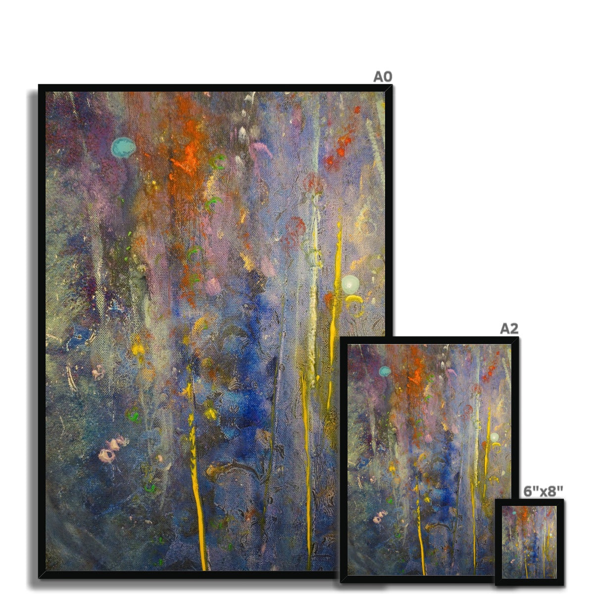 Cairngorms Waterfall Abstract Painting | Framed Prints From Scotland