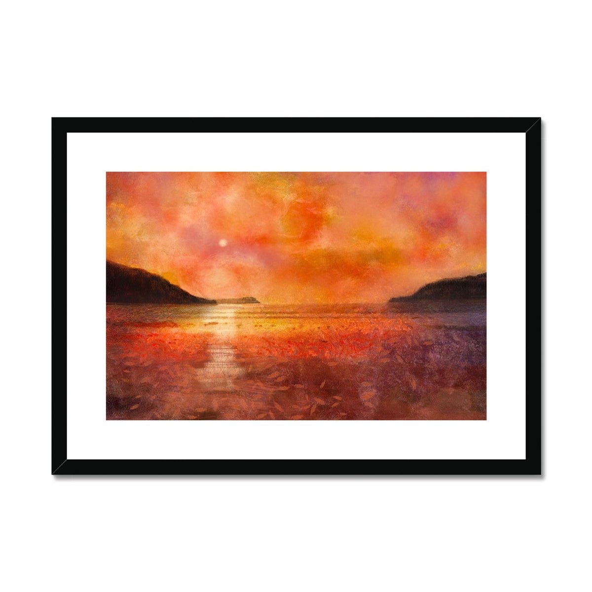 Calgary Beach Sunset Mull Painting | Framed &amp; Mounted Prints From Scotland