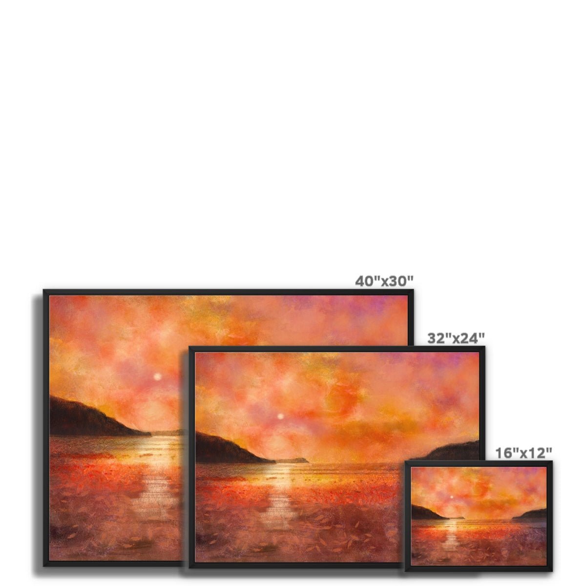 Calgary Beach Sunset Mull Painting | Framed Canvas From Scotland