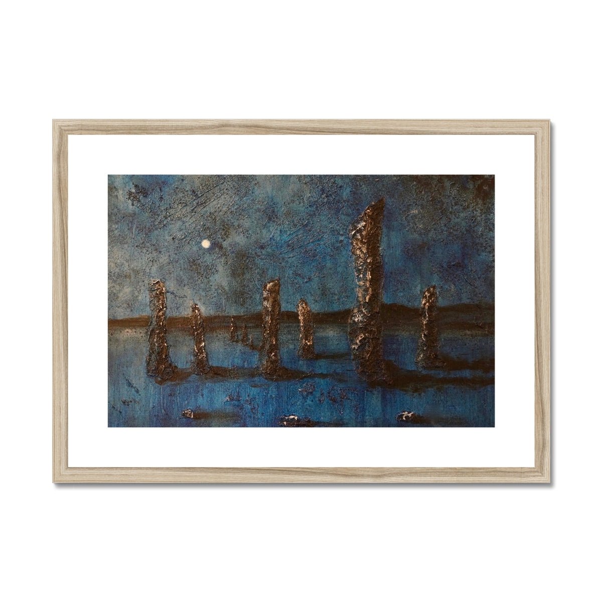 Callanish Moonlight Lewis Painting | Framed & Mounted Prints From Scotland