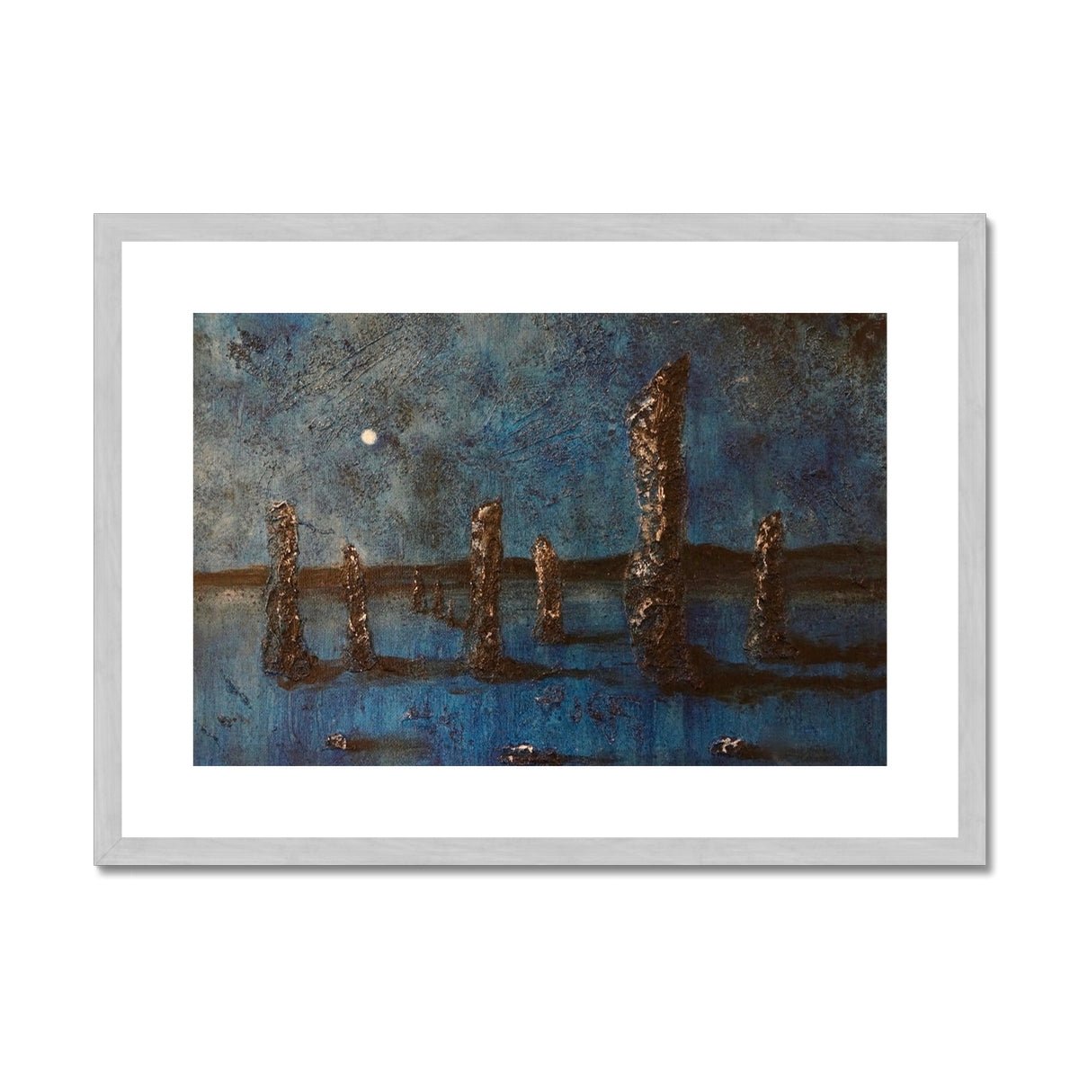 Callanish Moonlight Lewis Painting | Antique Framed & Mounted Prints From Scotland