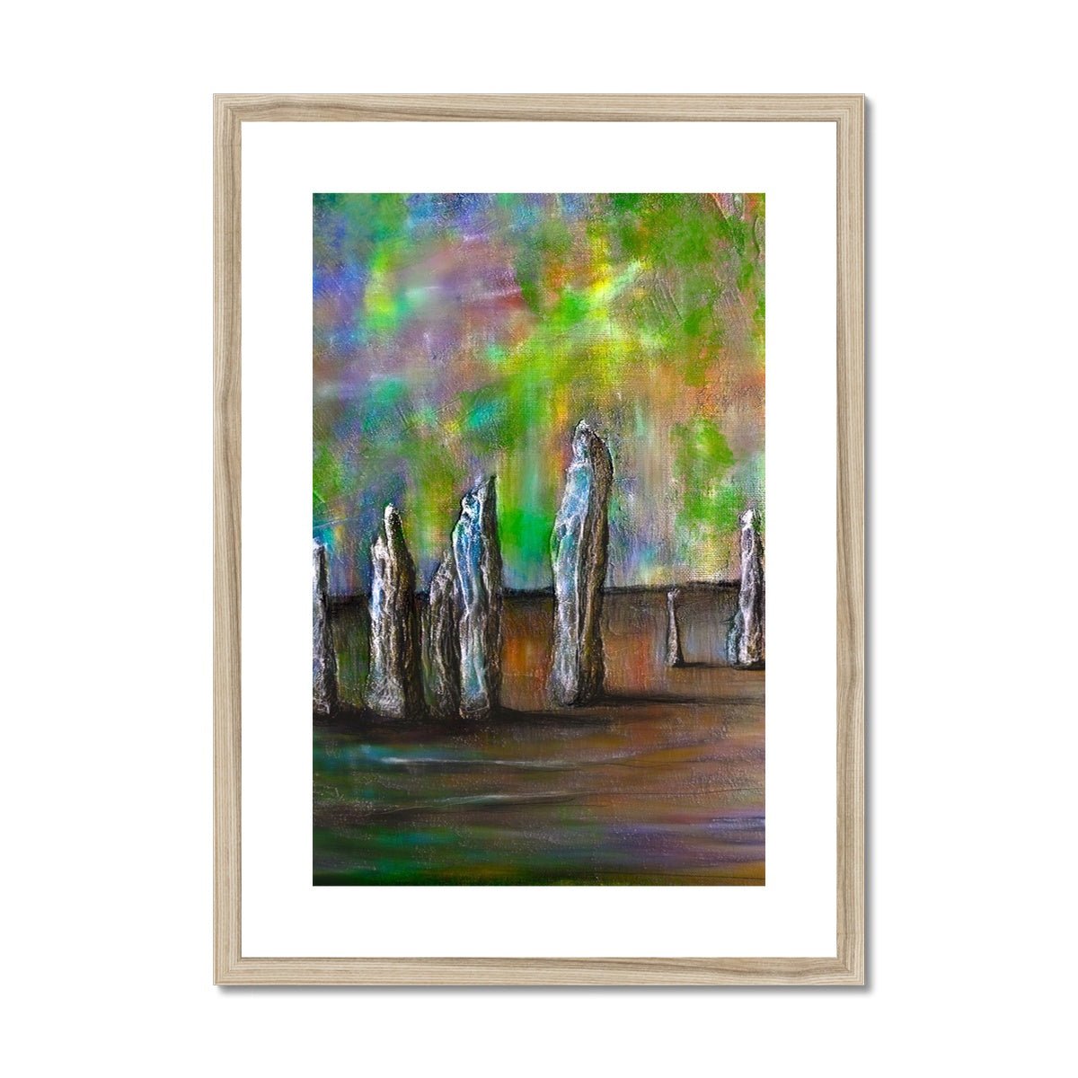 Callanish Northern Lights Lewis Painting | Framed & Mounted Prints From Scotland