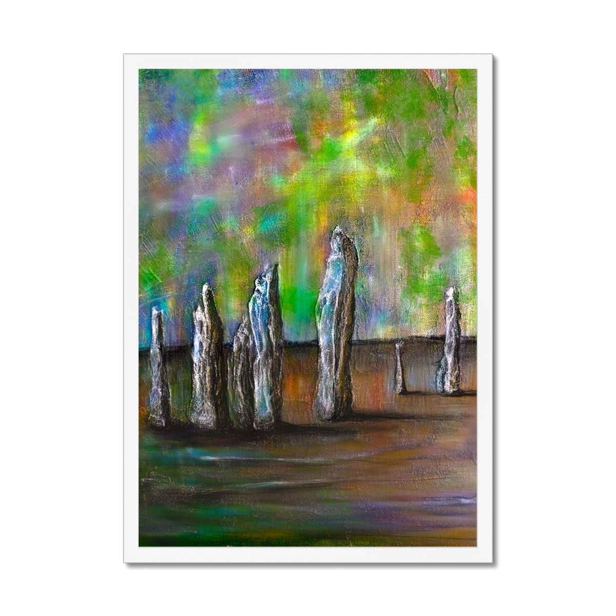 Callanish Northern Lights Lewis Painting | Framed Prints From Scotland