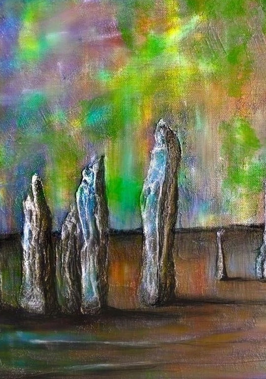 Callanish Northern Lights Lewis Scottish Landscape Painting