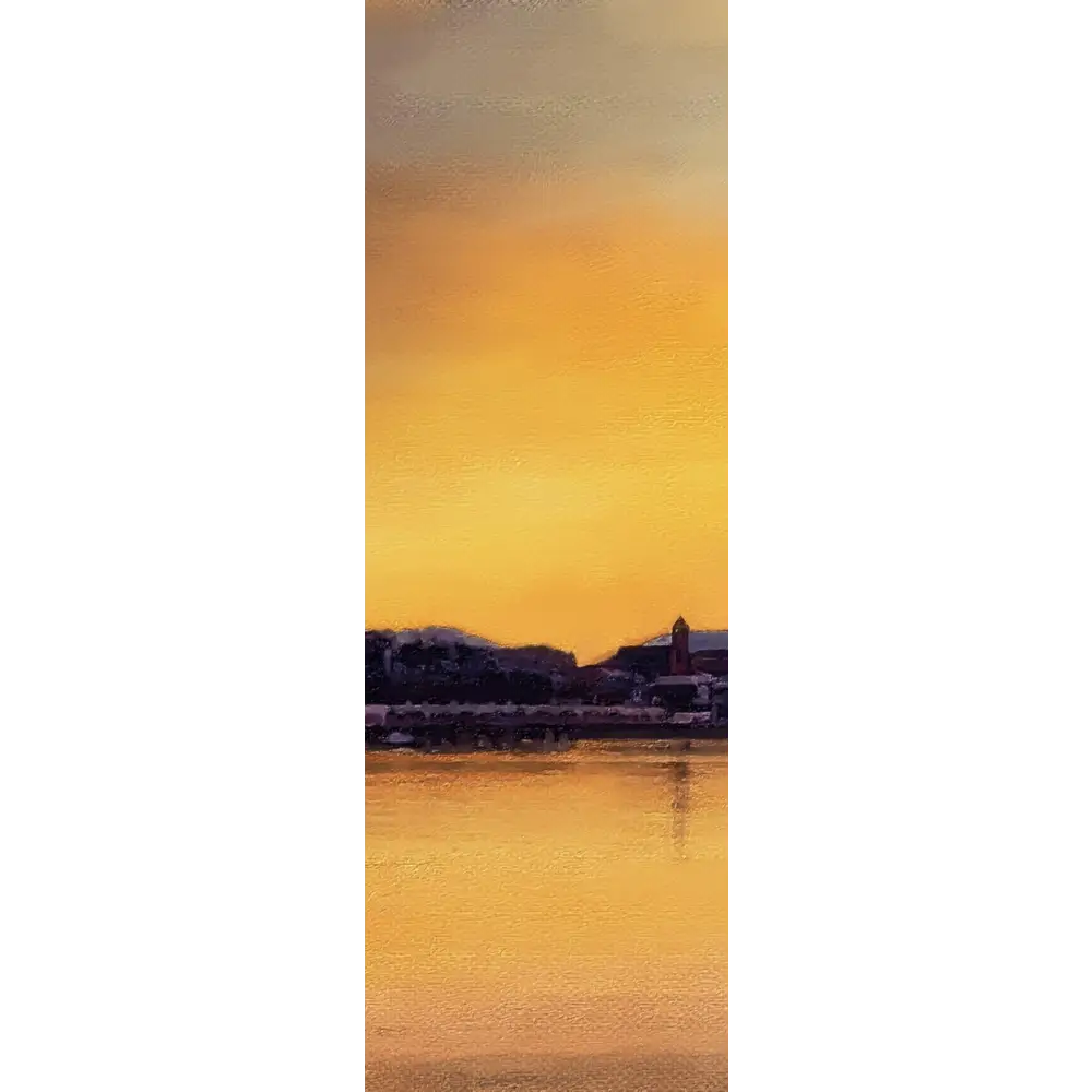Cardwell Bay Triptych Canvas Print of a Golden Sunset Over Water