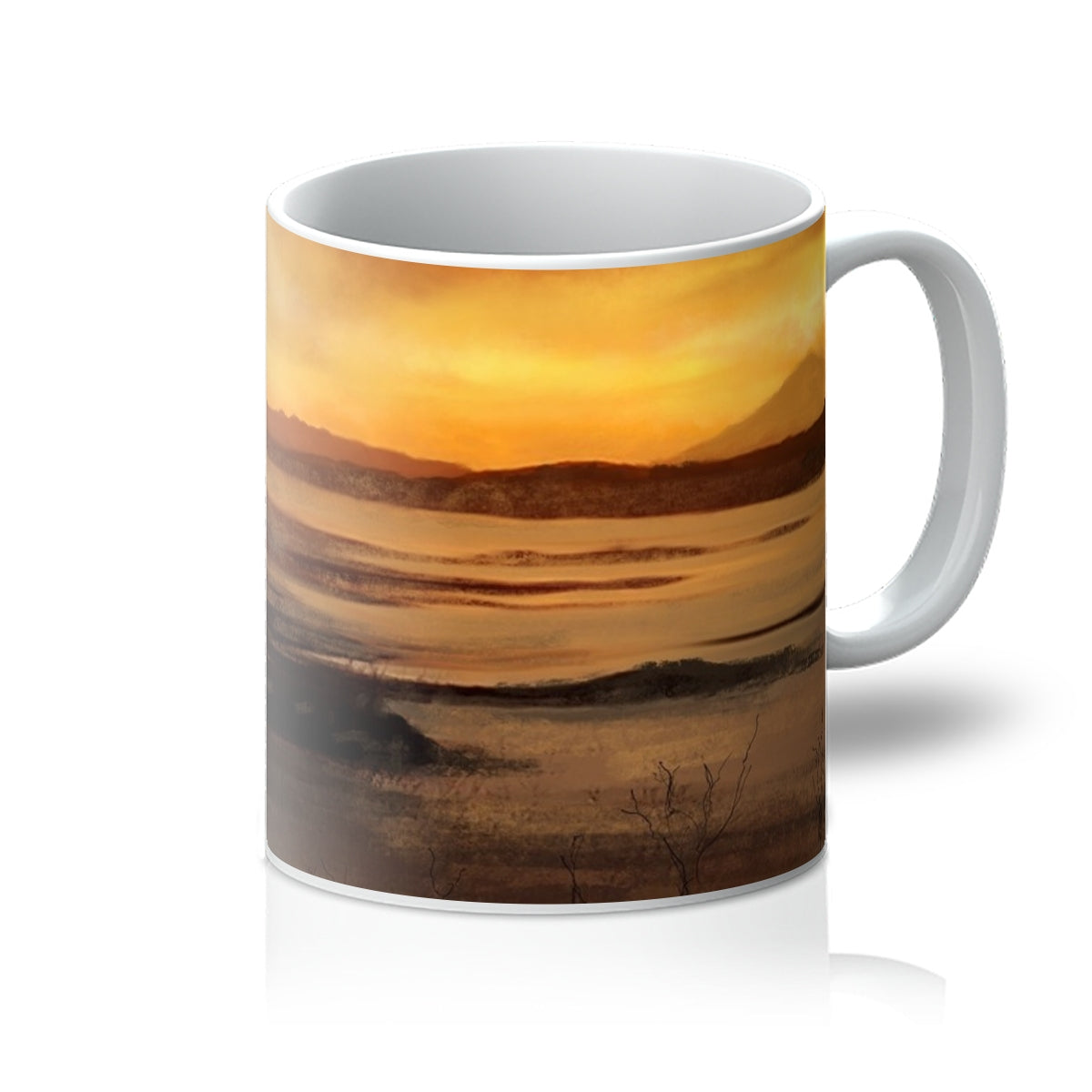 Castle Stalker Dusk Art Gifts Mug | Historic & Iconic Scotland Art Gallery | Paintings, Prints, Homeware and Art Gifts From Scotland By Scottish Artist Kevin Hunter