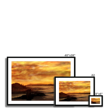 Castle Stalker Dusk Painting | Framed &amp; Mounted Prints From Scotland