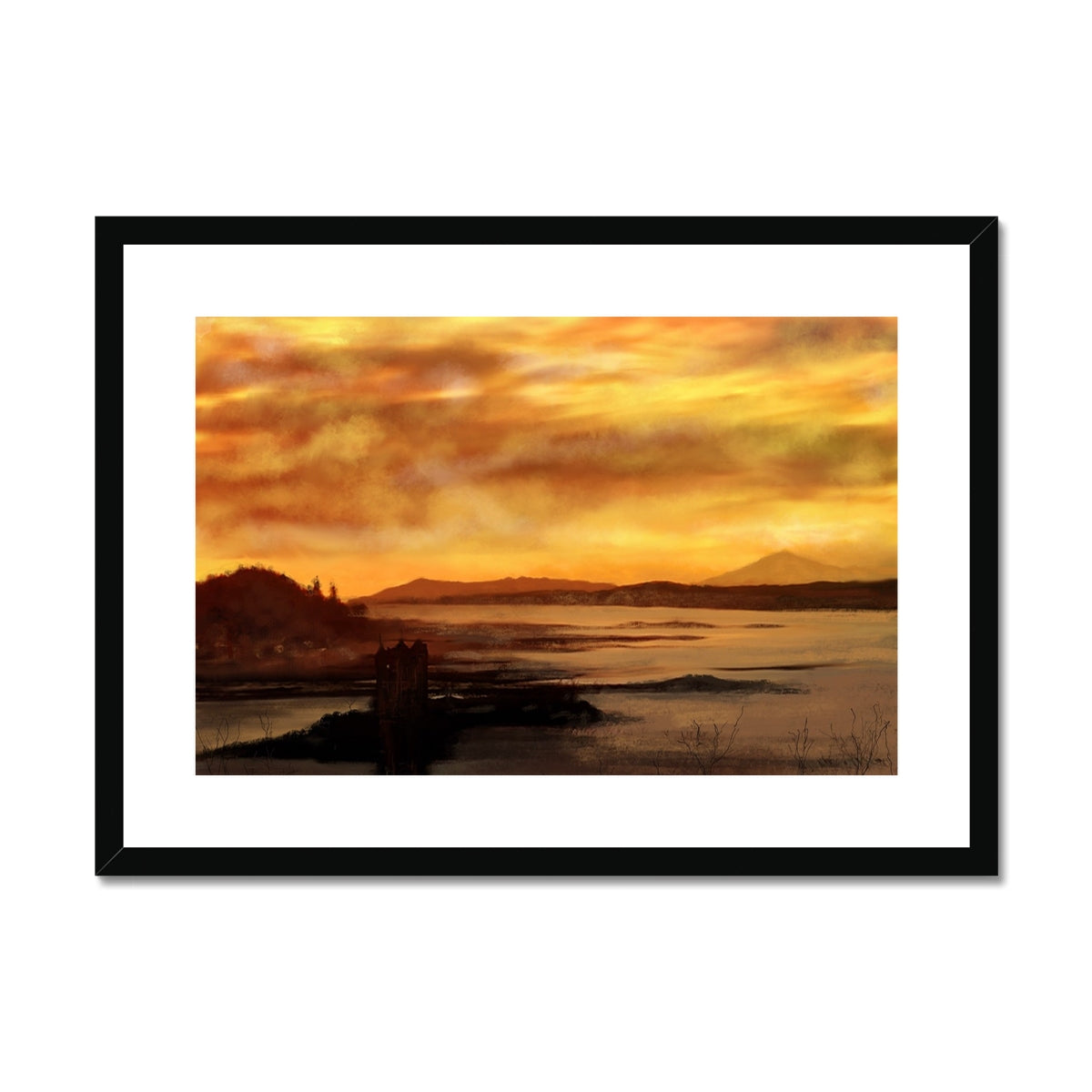 Castle Stalker Dusk Painting | Framed & Mounted Prints From Scotland