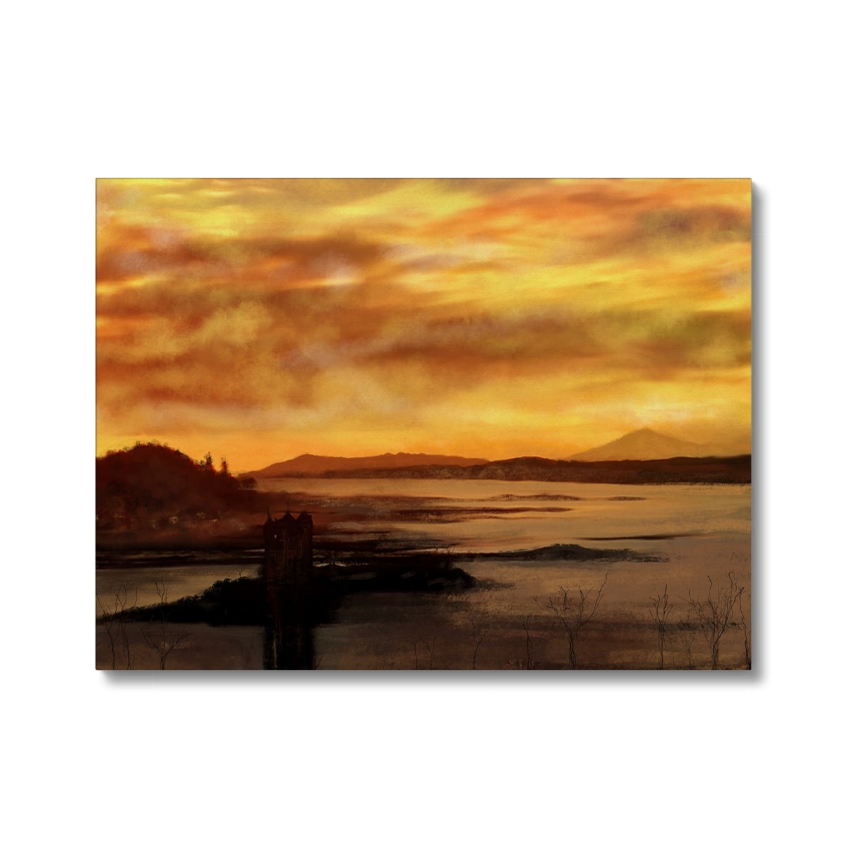 Castle Stalker Dusk Painting | Canvas Prints From Scotland