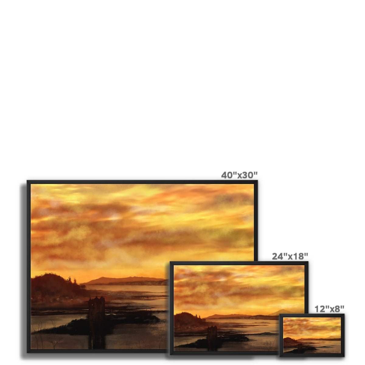 Castle Stalker Dusk Painting | Framed Canvas Prints From Scotland