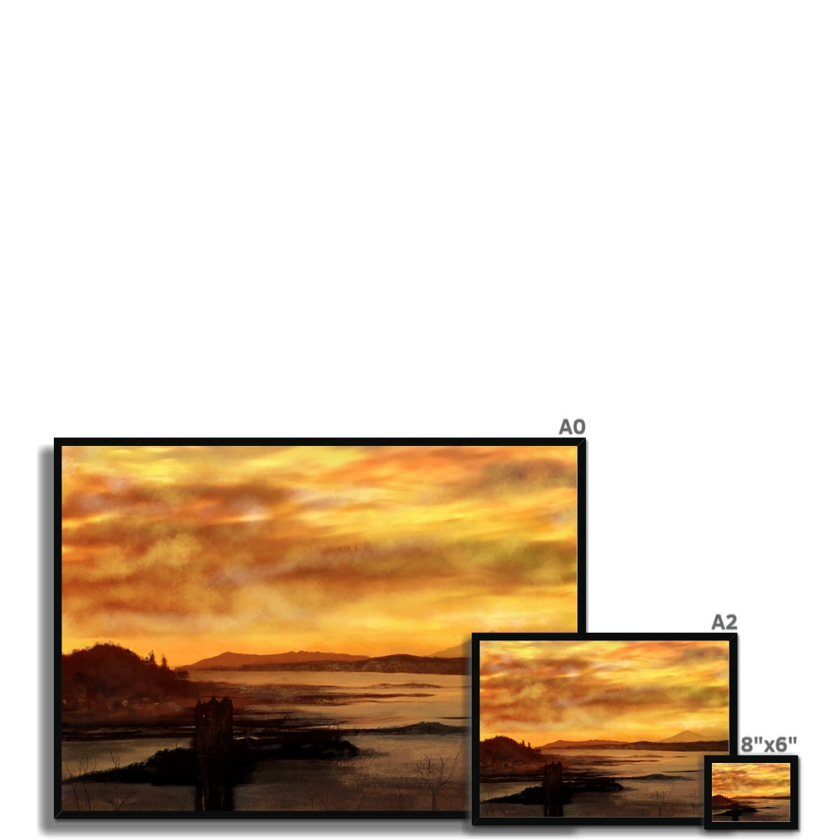 Castle Stalker Dusk Painting | Framed Prints From Scotland