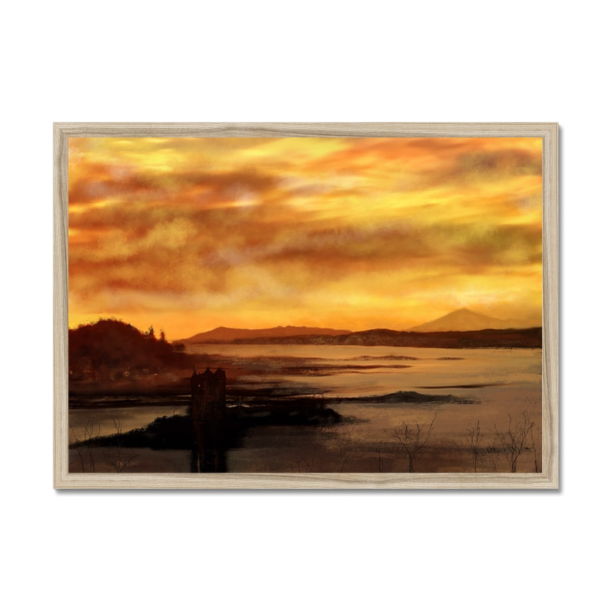 Castle Stalker Dusk Painting | Framed Prints From Scotland