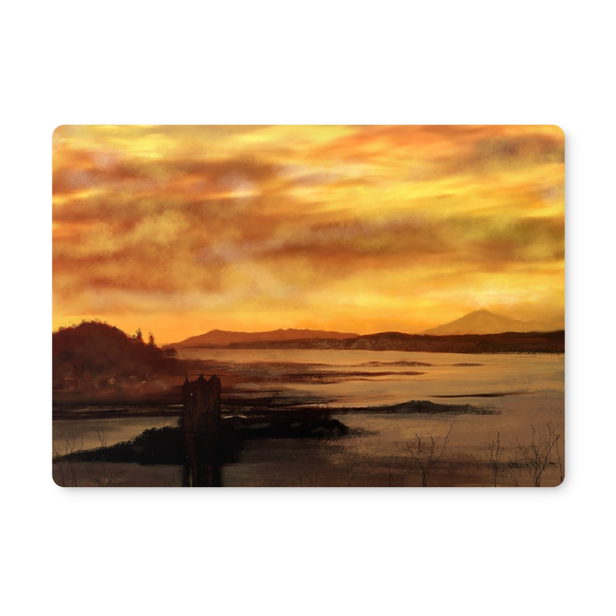 Castle Stalker Dusk Placemat | Scottish Art Gifts