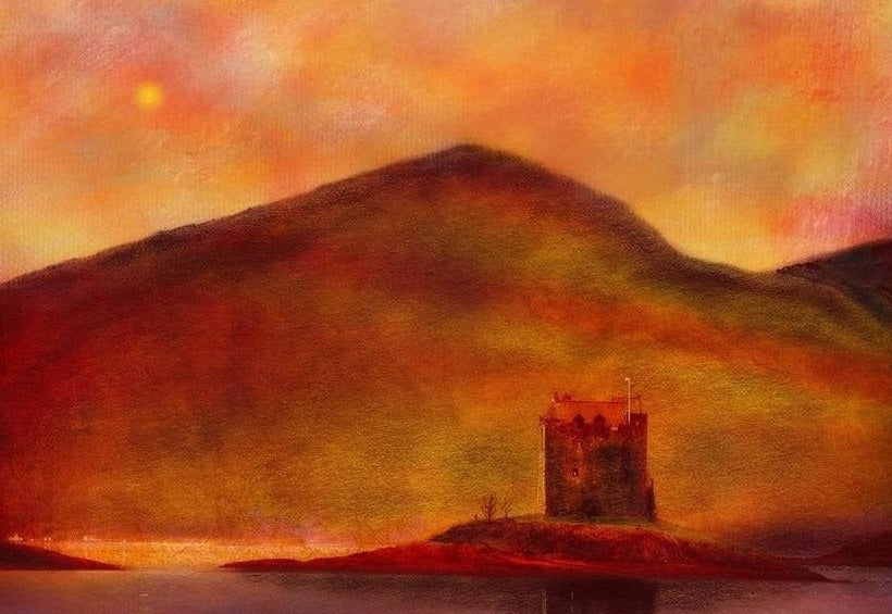 Castle Stalker Sunset Art Prints