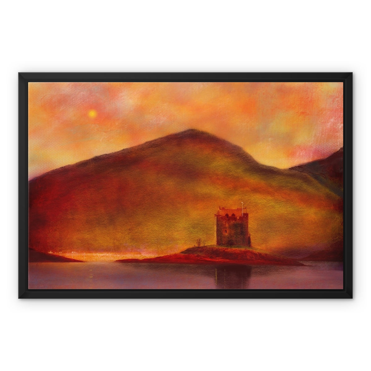 Castle Stalker Sunset Painting | Framed Canvas Prints From Scotland