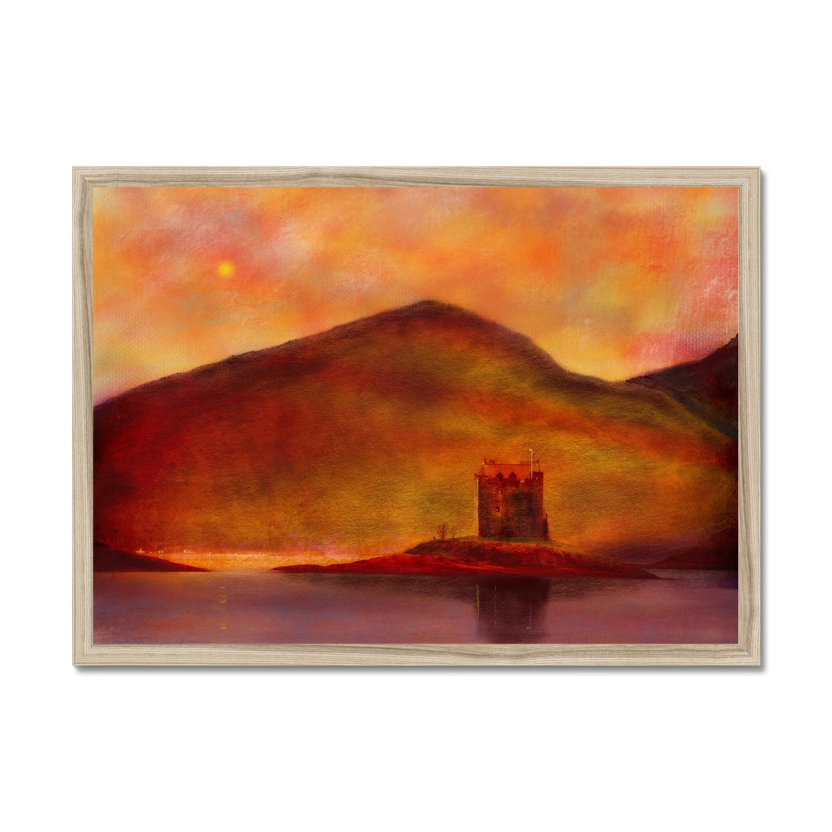 Castle Stalker Sunset Painting | Framed Prints From Scotland