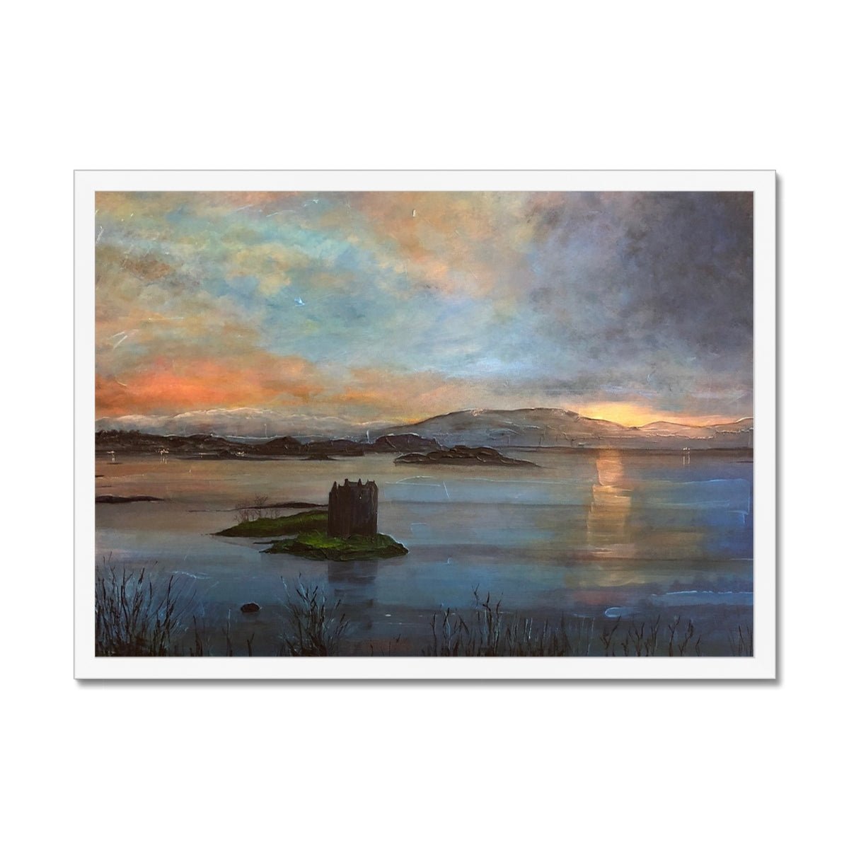 Castle Stalker Twilight Painting | Framed Prints From Scotland