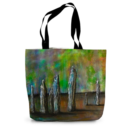 Callanish Northern Lights Lewis Canvas Tote Bag | Scottish Art Gifts