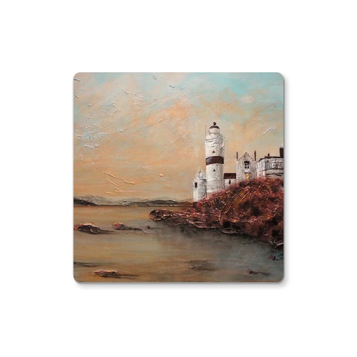Cloch Lighthouse Dawn Coaster - River Clyde Art Gallery Scotland Worldwide Shipping Scottish Prints