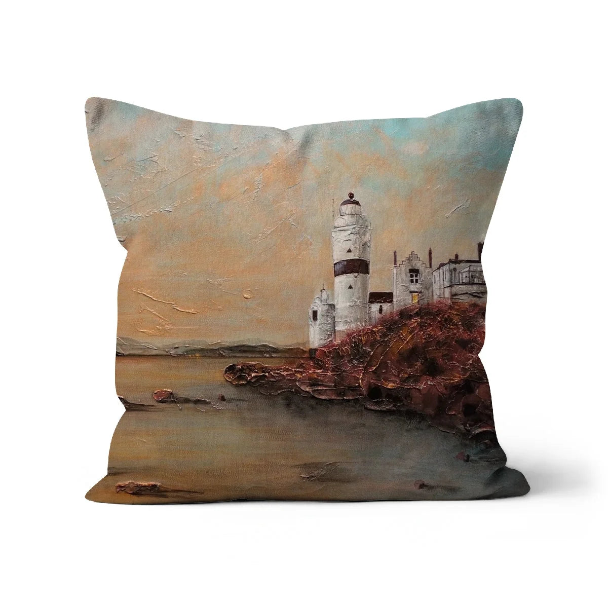 Cloch Lighthouse Dawn Cushion - River Clyde Art Gallery Scotland Worldwide Shipping Scottish Prints