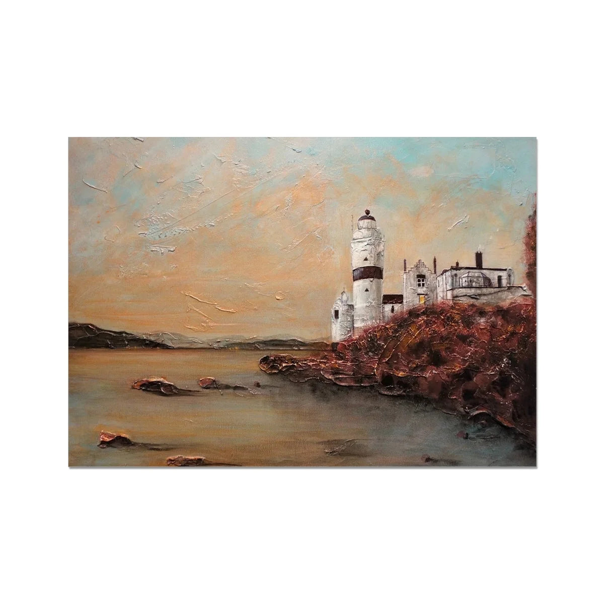 Cloch Lighthouse Dawn Fine Art Print - River Clyde Gallery Scotland Worldwide Shipping Scottish Artist Prints and Paintings Collection