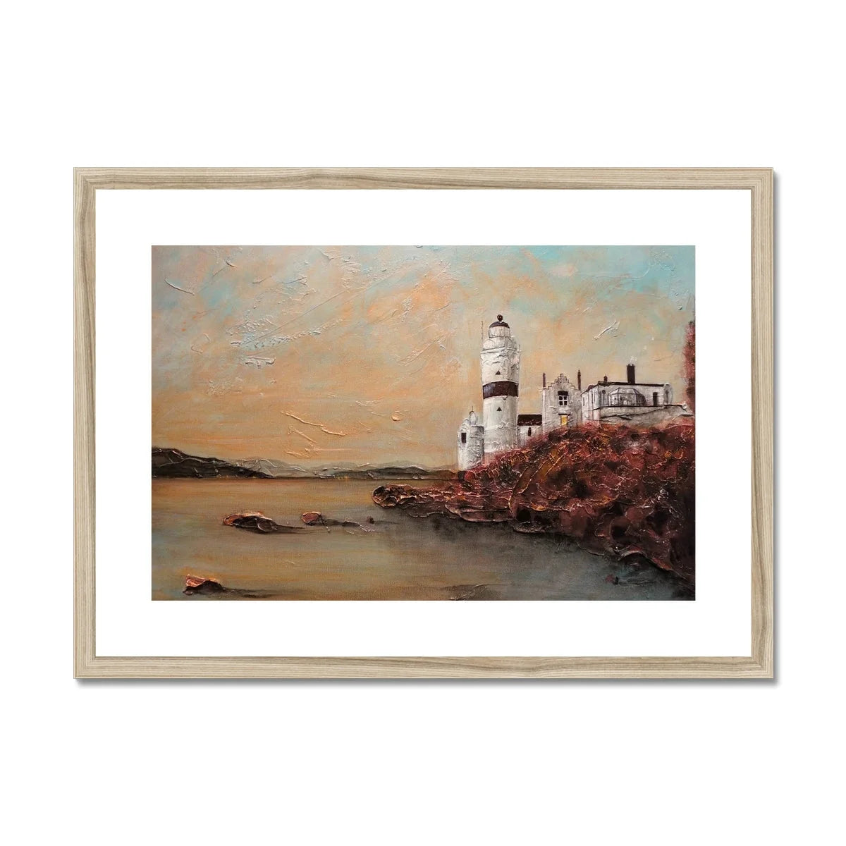 Cloch Lighthouse Dawn Framed & Mounted Print - River Clyde Art Gallery Scotland Worldwide Shipping Scottish Artist Fine Prints