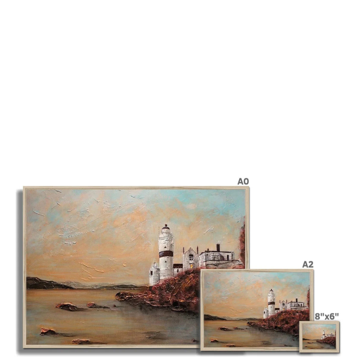 Cloch Lighthouse Dawn Framed Print - River Clyde Art Gallery Scotland Worldwide Shipping Scottish Artist Fine Prints and Paintings