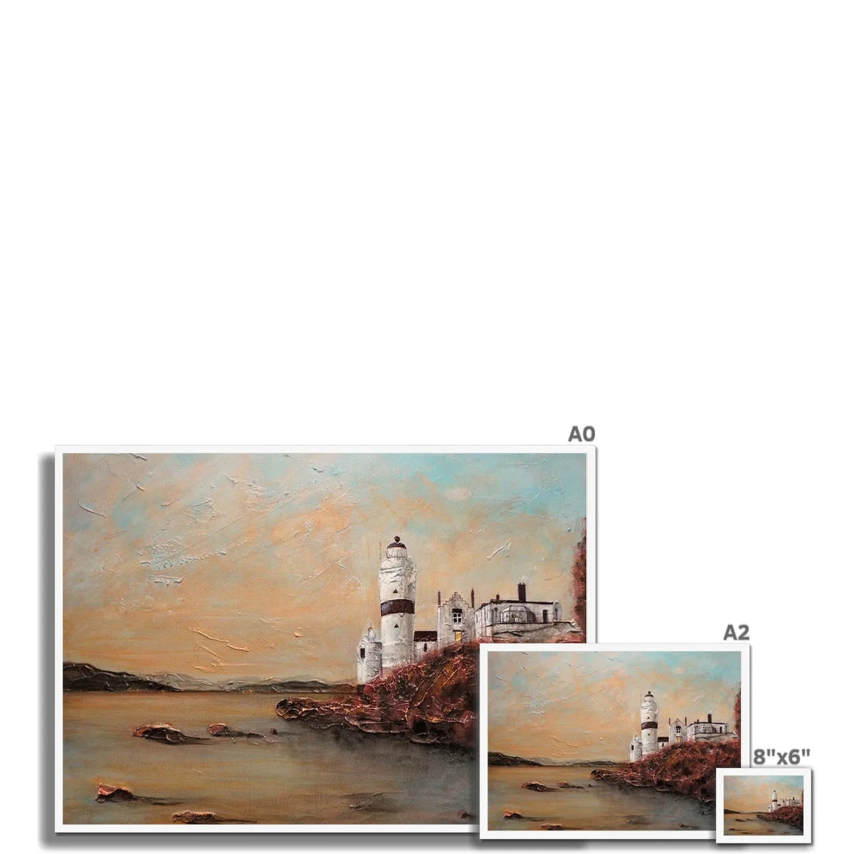 Cloch Lighthouse Dawn Framed Print - River Clyde Art Gallery Scotland Worldwide Shipping Scottish Artist Fine Prints and Paintings
