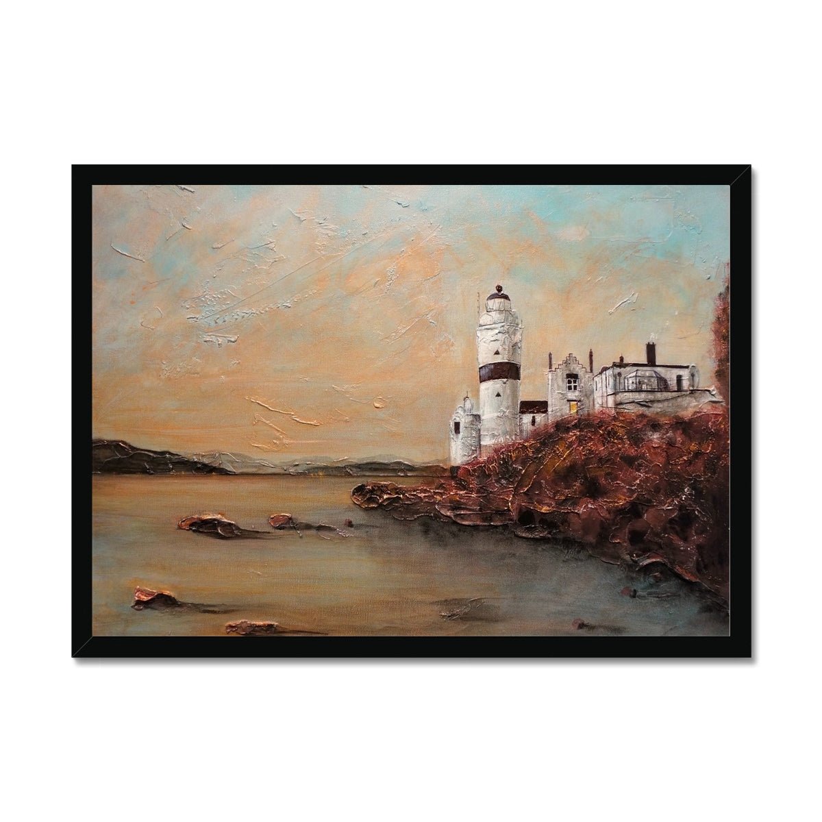 Cloch Lighthouse Dawn Painting | Framed Prints From Scotland