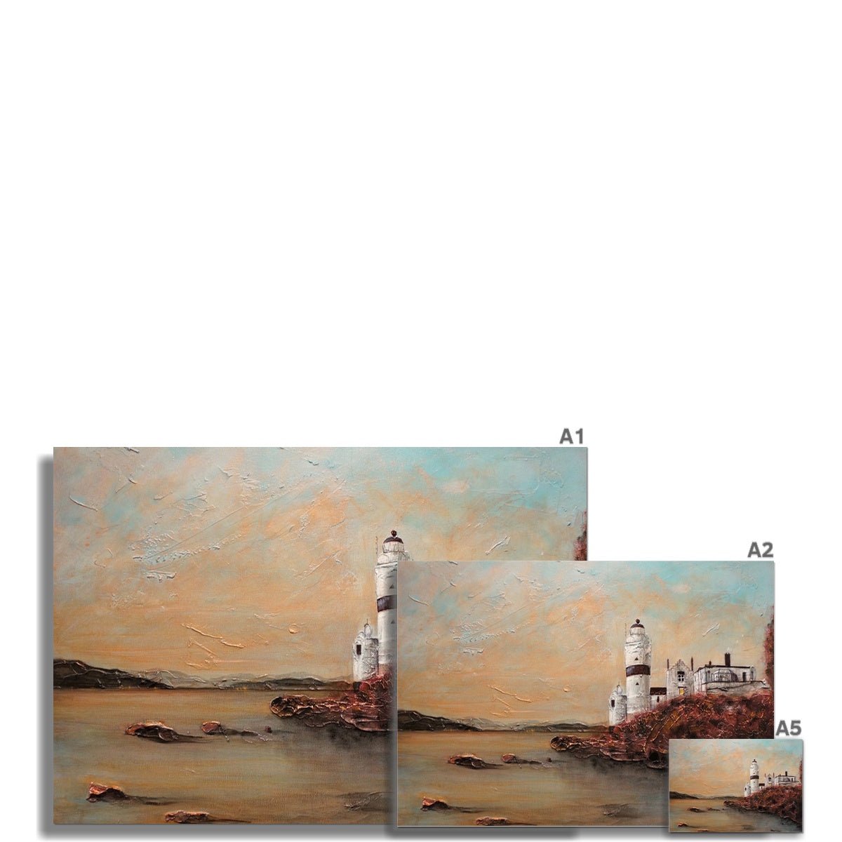 Cloch Lighthouse Dawn Painting Scotland | Signed Scottish Fine Art Prints