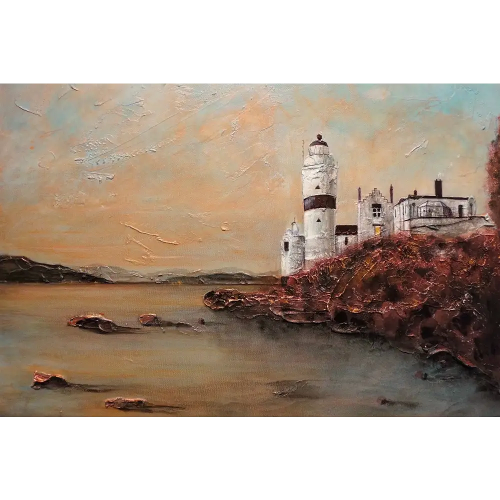 Cloch Lighthouse Dawn Statement Interior Canvas