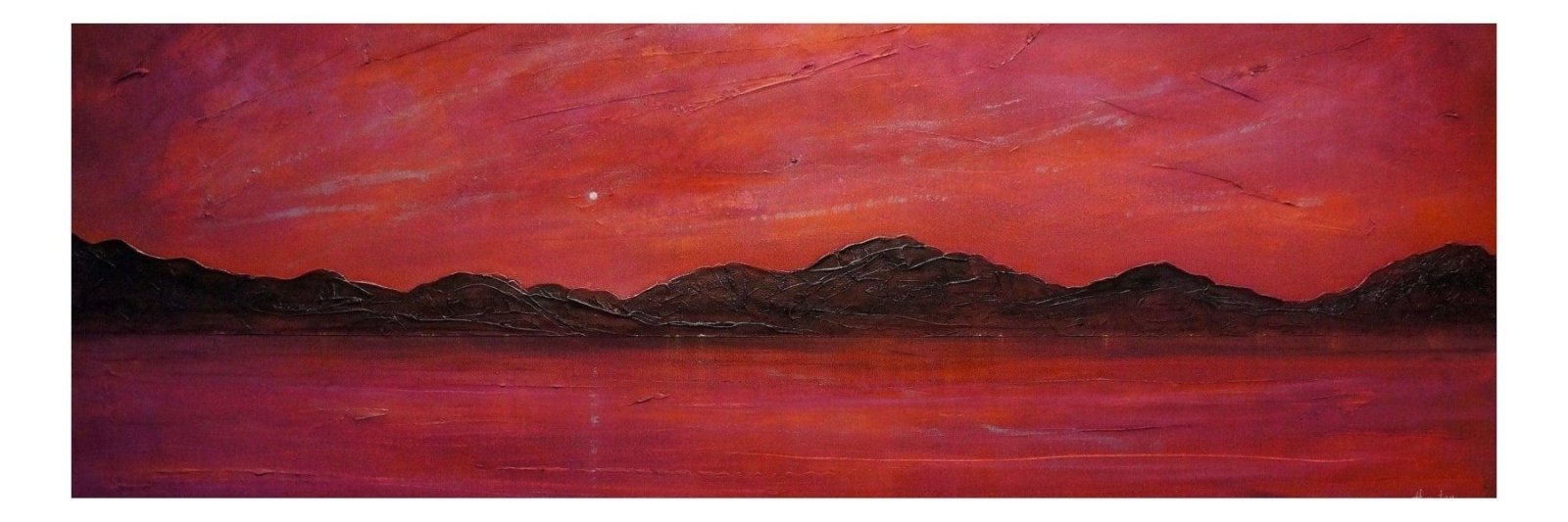 Clyde Silver Moonlight | Panoramic Painting & Art Prints from my River Clyde Art Gallery Collection